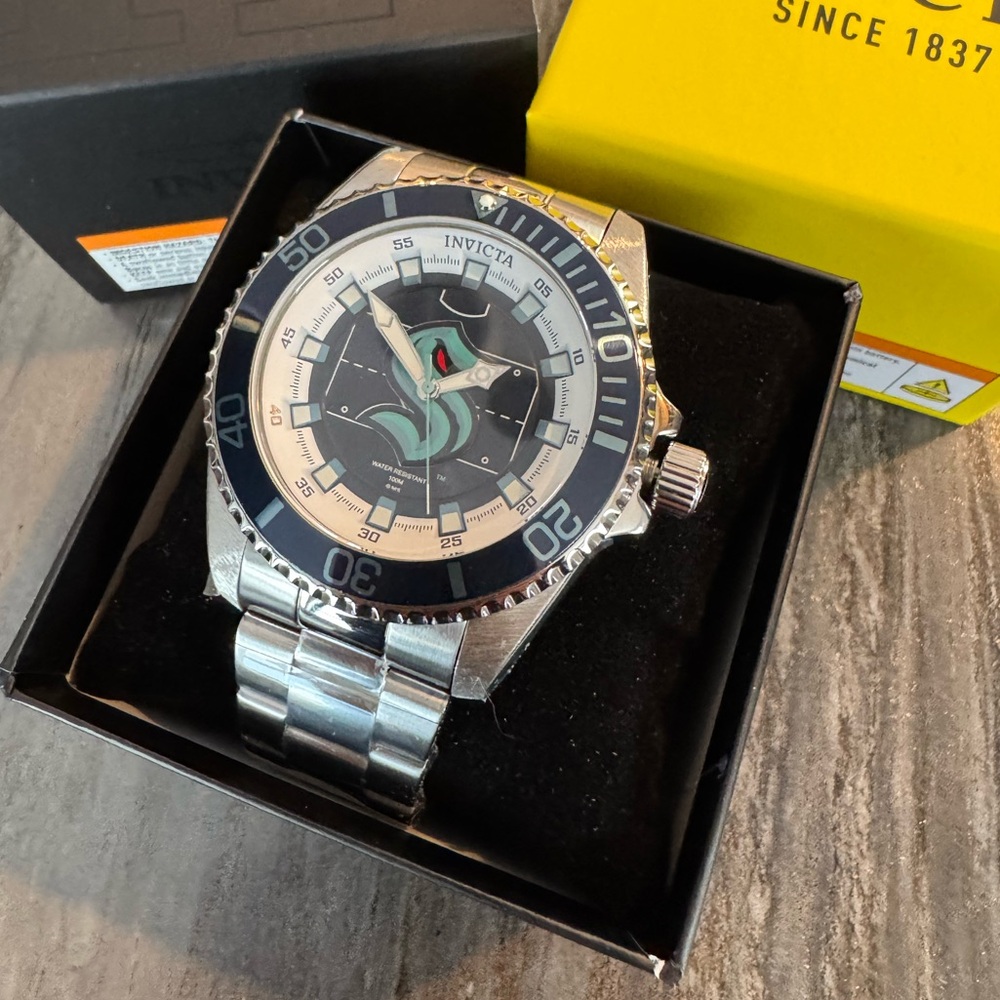 Invicta X NHL Seattle Kraken MN Mens Hockey Watch 47mm Silver/Blue (42248)